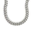 Sharp Cuban Polished Hip Hop Chain White Gold 18" HipHopBling