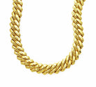 Sharp Cuban Polished Hip Hop Chain Yellow Gold 18" HipHopBling
