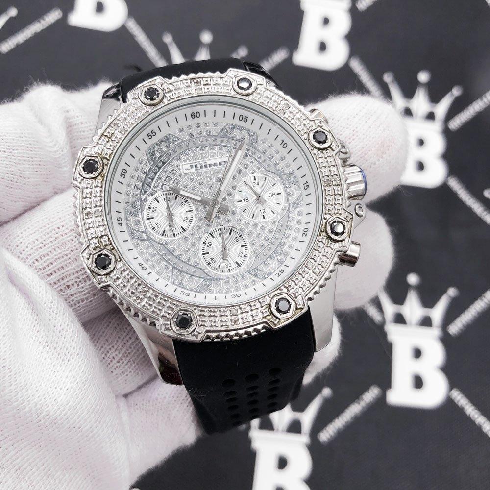 Silver Chunky .50 Carat Black Diamond Hip Hop Watch JoJino HipHopBling