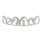 Silver Grillz 6 Outline Teeth Top HipHopBling