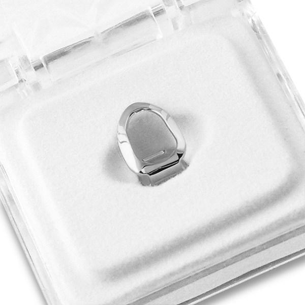 Best Grillz Cross Shape Single Cap Grill – Silver Tone, Brass, Hip Hop Dental Grill For K9 Tooth, Unisex
