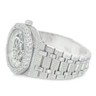 Skeleton Moissanite Steel VVS Iced Out Watch White Gold HipHopBling