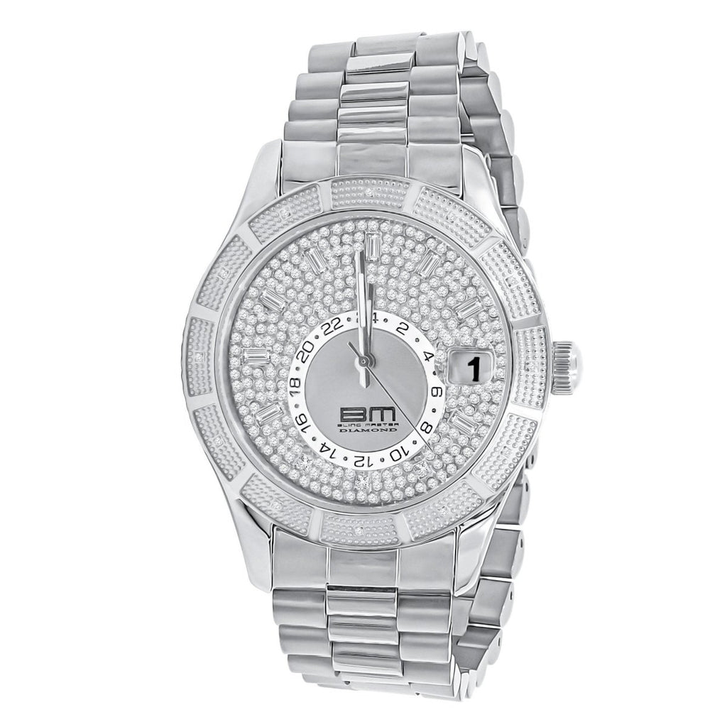 Sky Diamond .12 Carat Hip Hop Watch White Gold HipHopBling