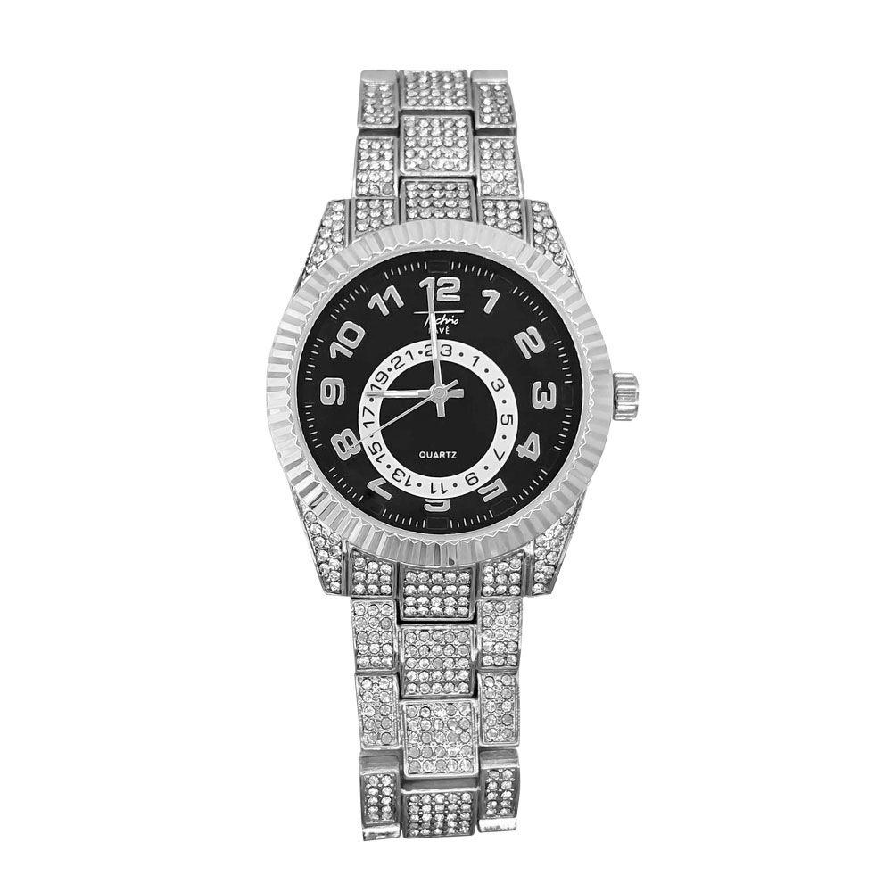 Sky Sport Iced Out Bling Hip Hop Watch White Gold HipHopBling