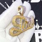Slime Snake Bling Bling CZ Iced Out Pendant Yellow Gold HipHopBling