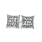 Small Kite CZ Micro Pave Iced Out Earrings .925 Silver HipHopBling