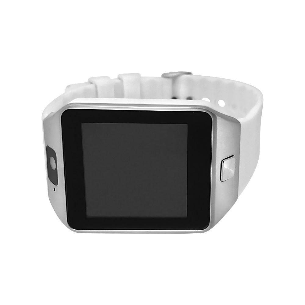 Smart Watch Silver Case White Band HipHopBling