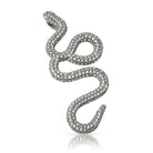 Snake CZ Bling Bling Pendant in Rhodium HipHopBling