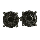 Solitaire Cluster CZ Bling Bling Earrings Black HipHopBling