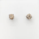 Solitaire Diamond Stud Earrings .20cttw 14K White Gold HipHopBling