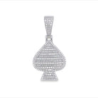 Spade Mini Baguette VVS Moissanite Pendant .925 Sterling Silver HipHopBling