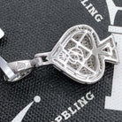 Spade Poker Baguette VVS Moissanite Pendant 1.50cttw .925 Sterling Silver HipHopBling
