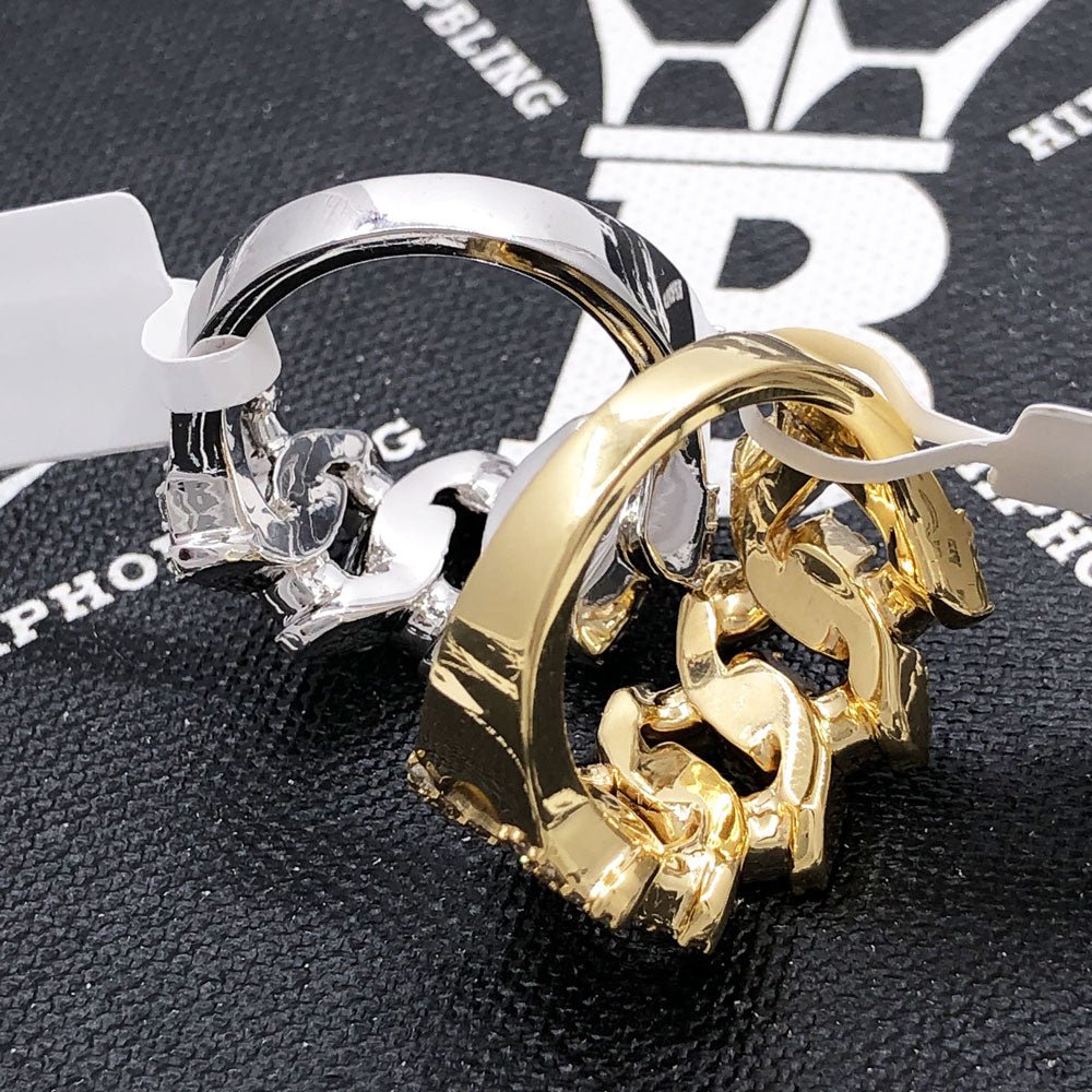 Spiked Cuban Diamond Ring 2.45cttw 10K Gold 10K Yellow Gold HipHopBling