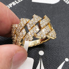 Spiked Cuban Diamond Ring 2.45cttw 10K Gold 10K Yellow Gold HipHopBling