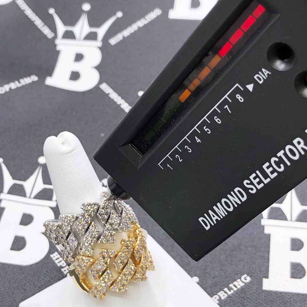 Spiked Cuban Diamond Ring 2.45cttw 10K Gold 10K Yellow Gold HipHopBling