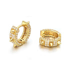 Spiked Hoop VVS Moissanite Earrings .925 Sterling Silver White Gold HipHopBling