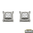Square Fancy Diamond Hip Hop Earrings HipHopBling