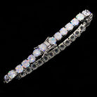 Stainless Steel VVS Iced Out Tennis Bracelet 6MM White Gold 8" HipHopBling