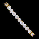 Stainless Steel VVS Iced Out Tennis Bracelet 8MM White Gold 7" HipHopBling