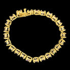 Stainless Steel VVS Iced Out Tennis Bracelet 8MM White Gold 7" HipHopBling