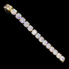 Stainless Steel VVS Iced Out Tennis Bracelet 8MM Yellow Gold 8" HipHopBling