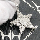 Star Baguette VVS Moissanite Iced Out Pendant .925 Sterling Silver HipHopBling