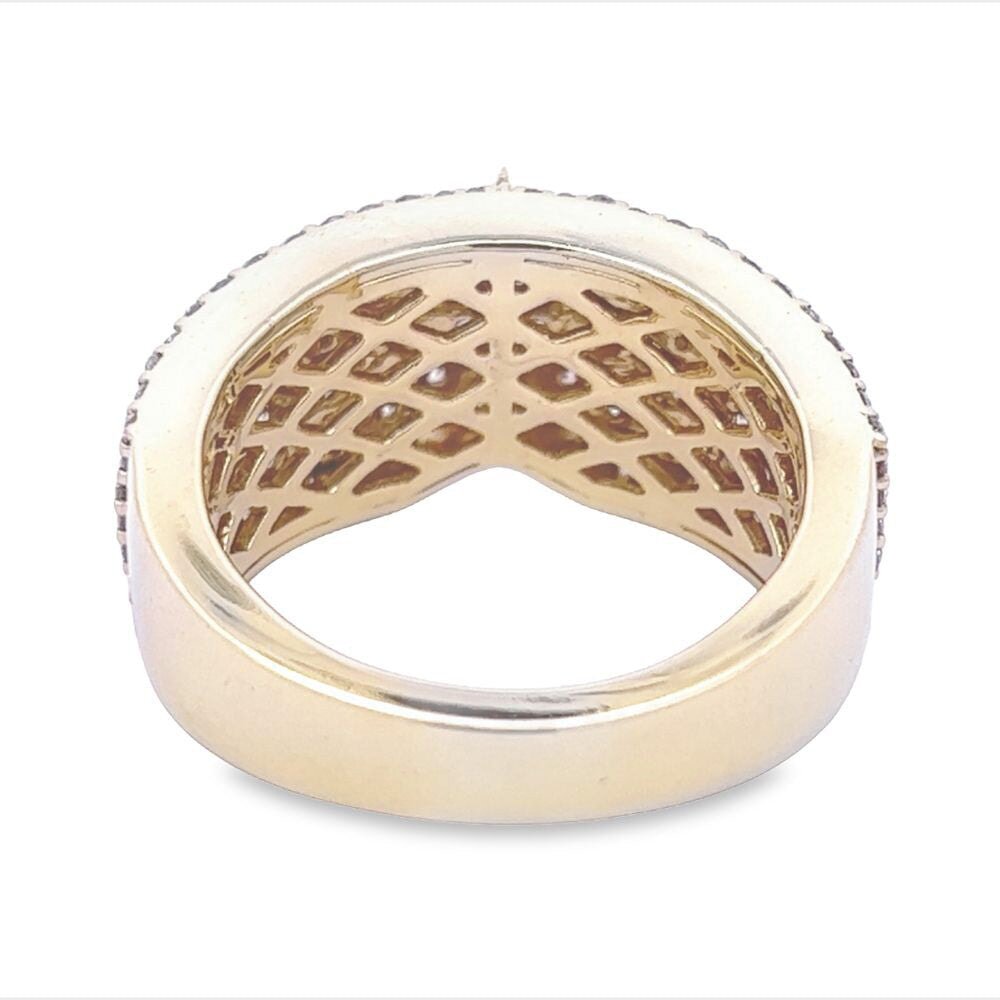 Star Pave Diamond Ring 2.35cttw 10K Gold 10K Yellow Gold HipHopBling