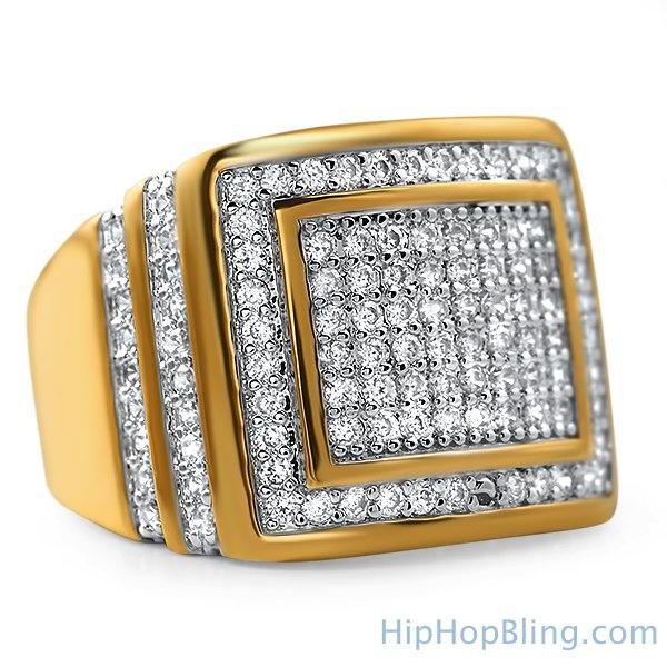 Step Up Gold CZ Ring HipHopBling