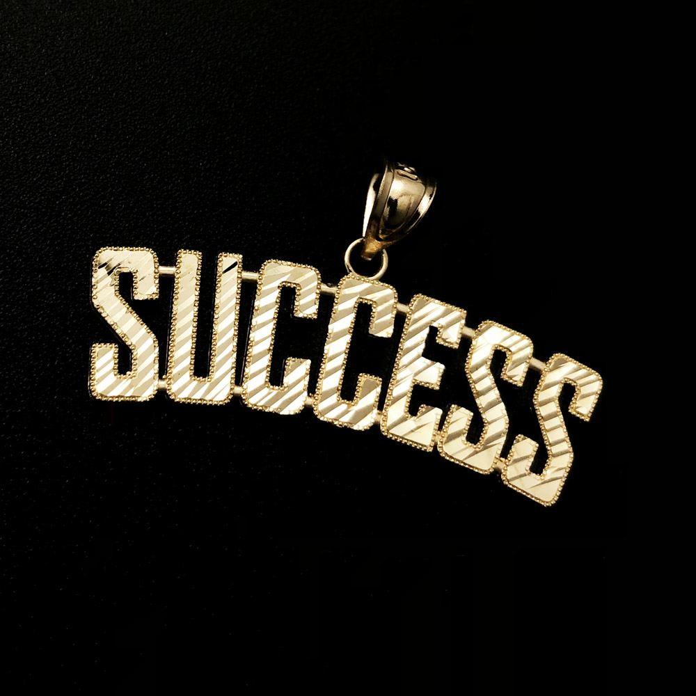 SUCCESS DC 10K Yellow Gold Pendant HipHopBling