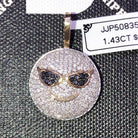 Sunglasses Face Diamond 1.43 Carat Pendant 10K Yellow Gold HipHopBling