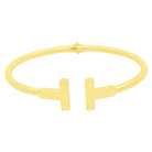 TBar Solid 10K Gold Women's Bangle 10K Yellow Gold HipHopBling