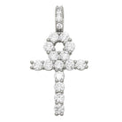 Tennis Ankh Cross Hip Hop Bling Bling Pendant Yellow Gold HipHopBling