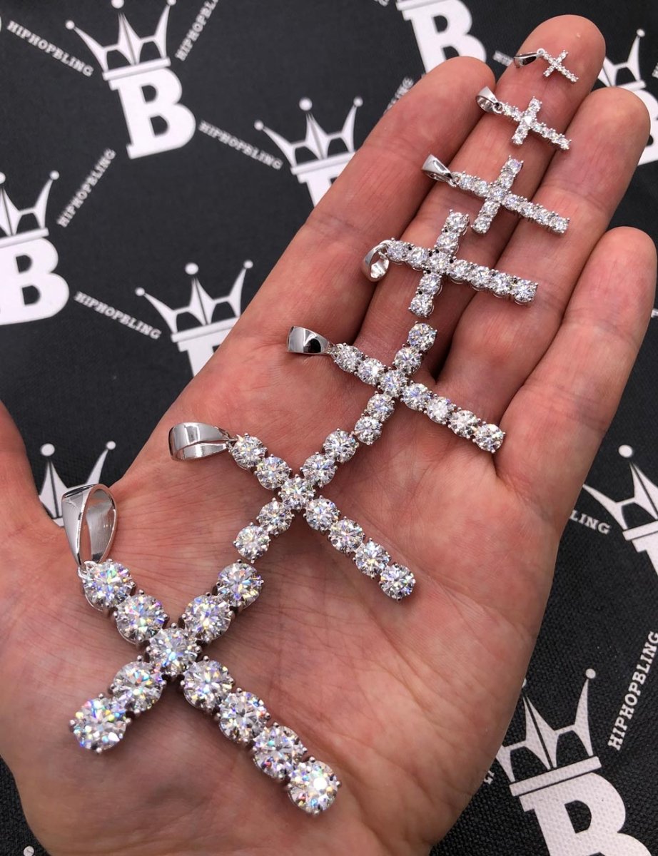 Esquire Men's Jewelry Cubic Zirconia Crucifix Cross Pendant In Sterling Silver &amp; 14k Gold-Plate