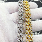 Tennis Cuban Link CZ Hip Hop Bling Bling Chain White Gold 18" HipHopBling