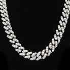 Tennis Cuban Link CZ Hip Hop Bling Bling Chain White Gold 18" HipHopBling