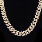Tennis Cuban Link CZ Hip Hop Bling Bling Chain Yellow Gold 18" HipHopBling