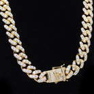 Tennis Cuban Link CZ Hip Hop Bling Bling Chain Yellow Gold 18" HipHopBling