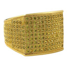 Thick Block Lemonade CZ Bling Bling Ring 7 HipHopBling