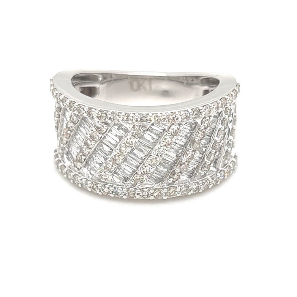 Thick Spiral Baguette Diamond Ring 2.75cttw 10K Gold 10K Yellow Gold HipHopBling