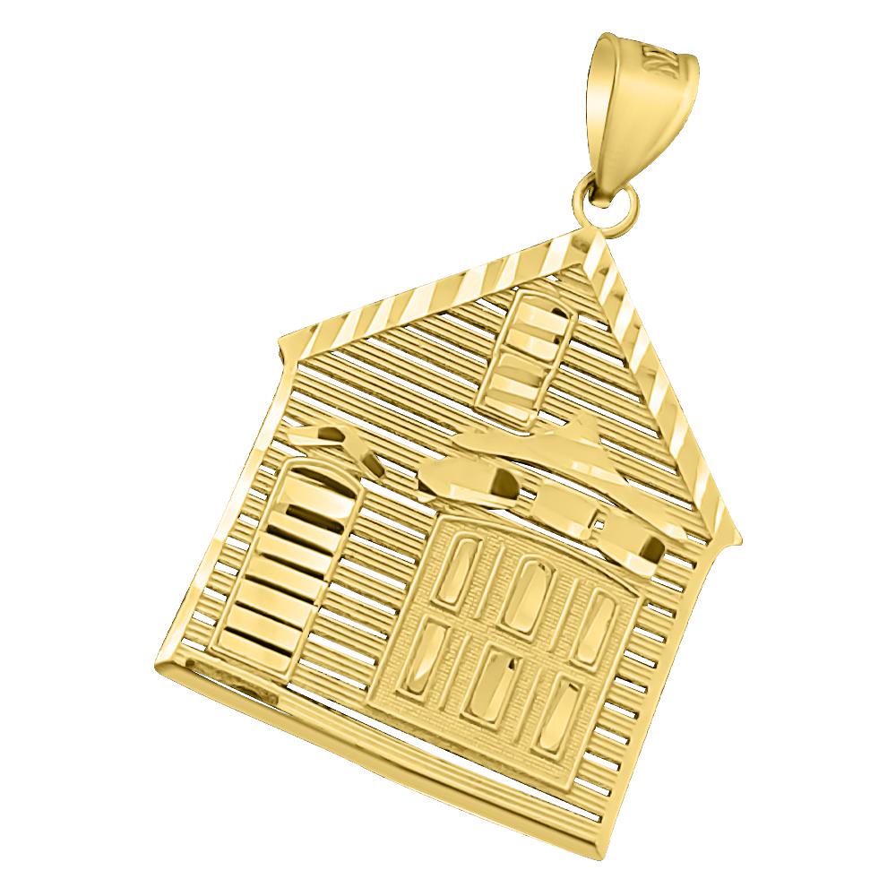 Trap House DC 10K Yellow Gold Pendant HipHopBling