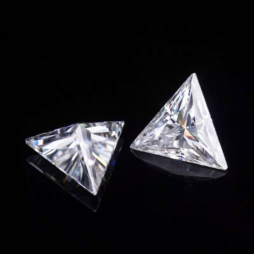 Triangle Cut Certified Moissanite Loose Stone VVS D 4.0MM 0.30 Carats HipHopBling