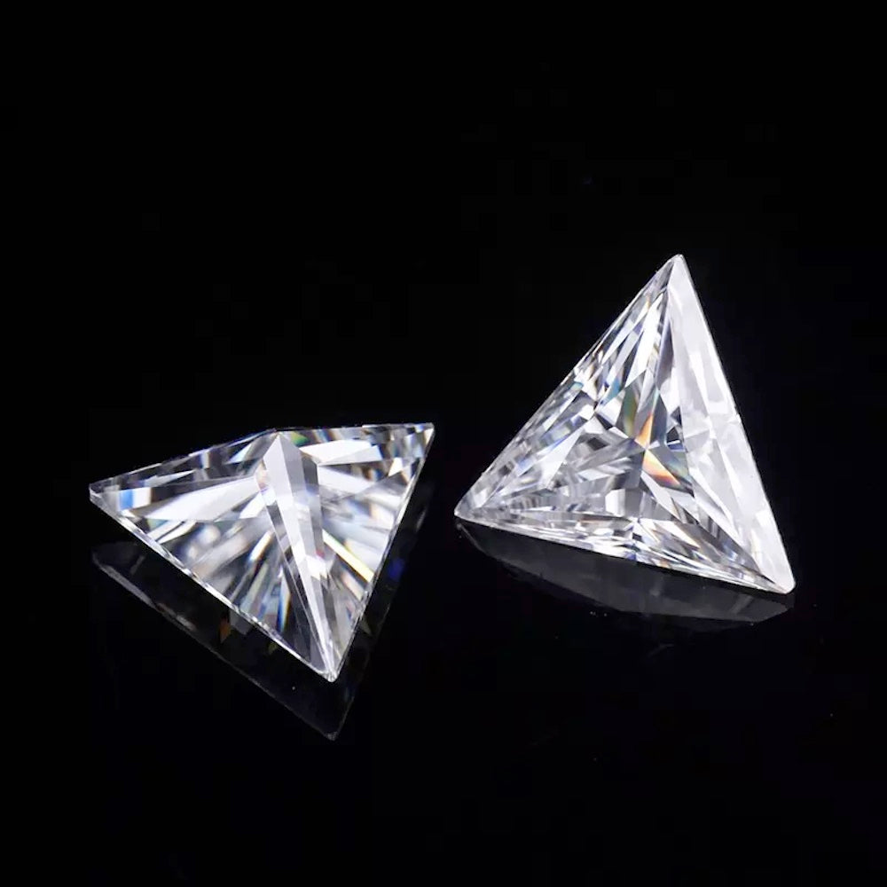Triangle Cut Certified Moissanite Loose Stone VVS D HipHopBling