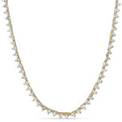 Trillion 4MM 1 Row CZ Gold Tennis Chain 18" HipHopBling