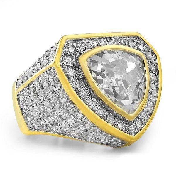 Trillion Custom Gold Bling Bling Ring 7 HipHopBling