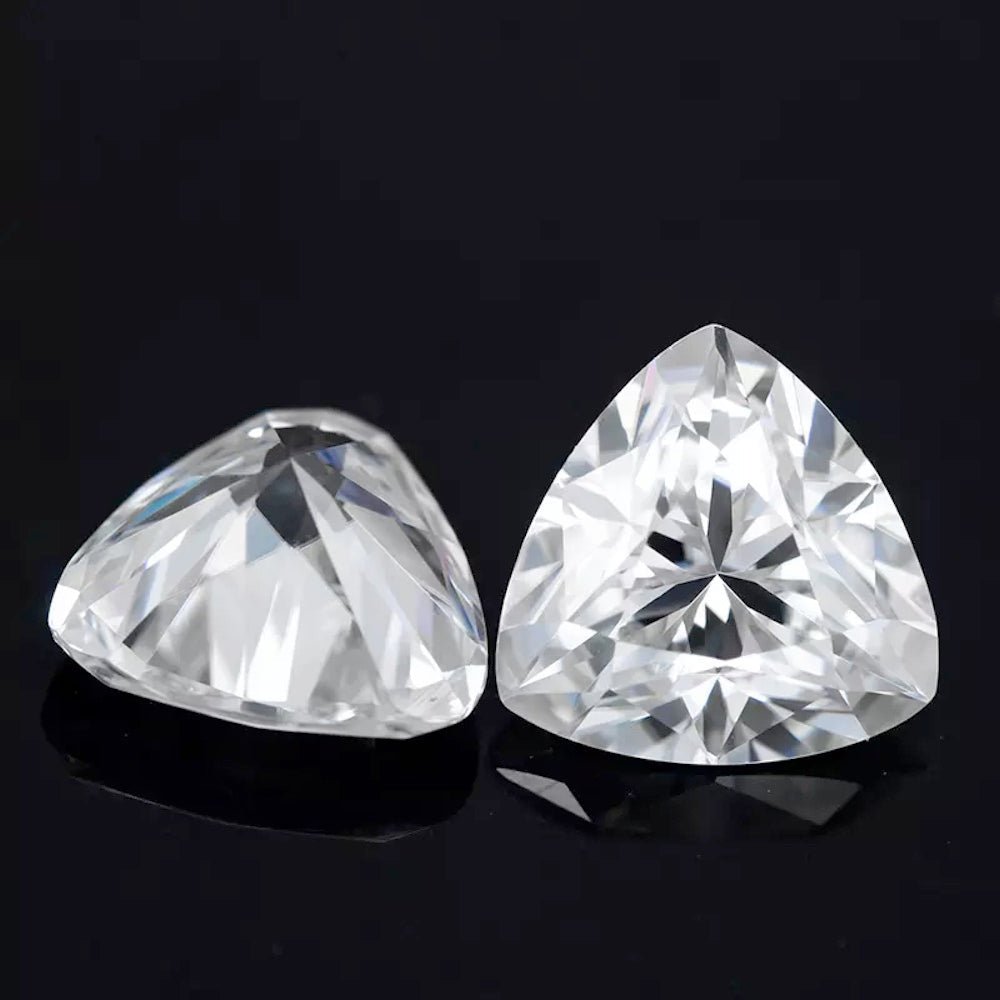 Trillion Cut Certified Moissanite Loose Stone VVS D 4.0MM 0.30 Carats HipHopBling