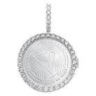 Tron TRX Coin Iced Out Frame Pendant Yellow Gold Tennis CZ Frame HipHopBling
