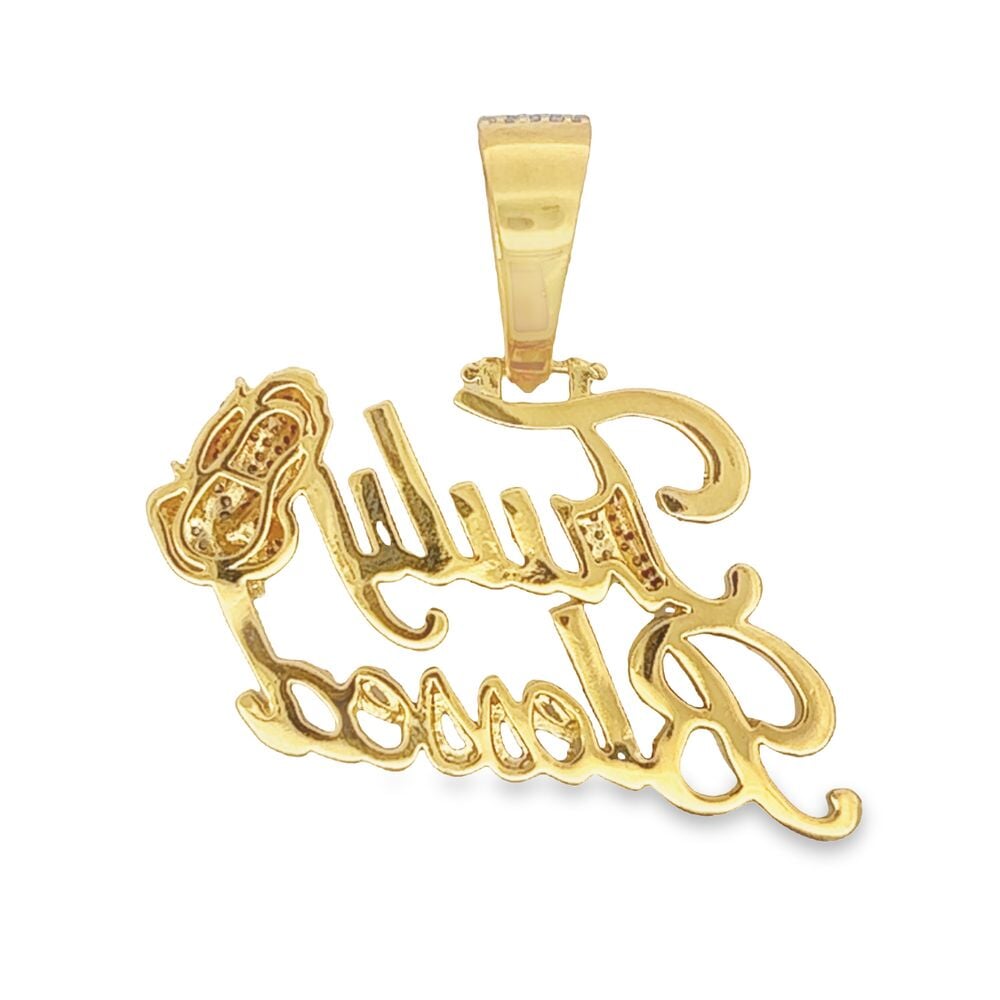 Truly Blessed Prayer Hands VVS CZ Hip Hop Iced Out Pendant Yellow Gold HipHopBling