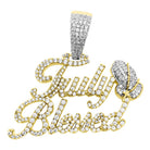 Truly Blessed Prayer Hands VVS CZ Hip Hop Iced Out Pendant Yellow Gold HipHopBling