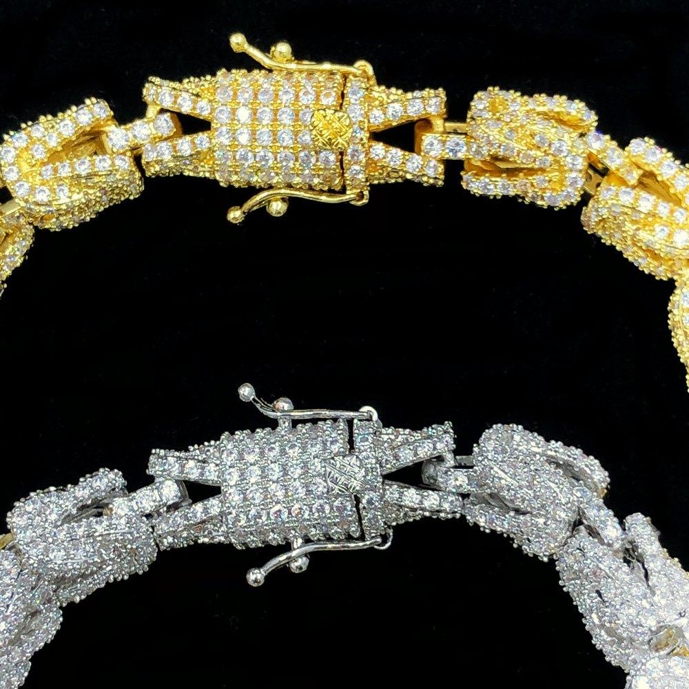 Turkish 3D Link Hip Hop Bling Bling Bracelet White Gold 7" HipHopBling