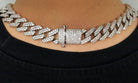 Turkish Cuban Bling Bling Chain 14MM White / Yellow Gold Yellow Gold 18" HipHopBling